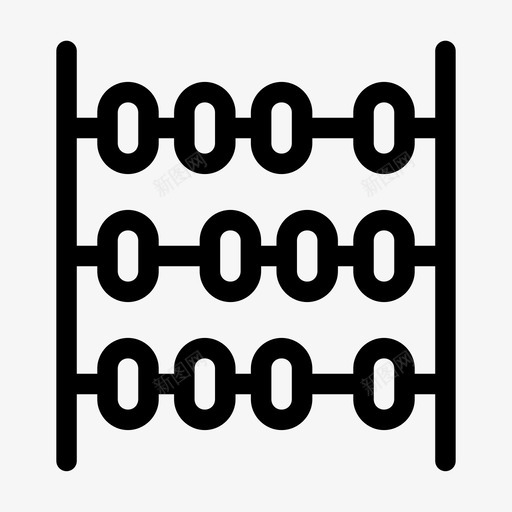 算盘计算微积分图标svg_新图网 https://ixintu.com 学校 微积分 数学 算盘 计数 计算