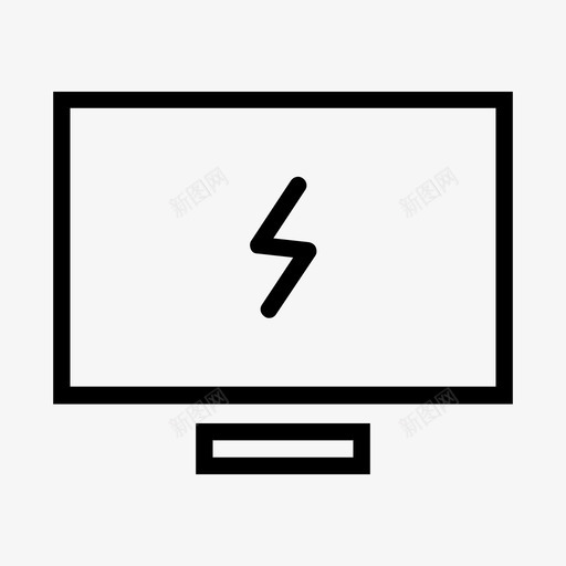 工作电脑闪电图标svg_新图网 https://ixintu.com 工作电脑 闪电