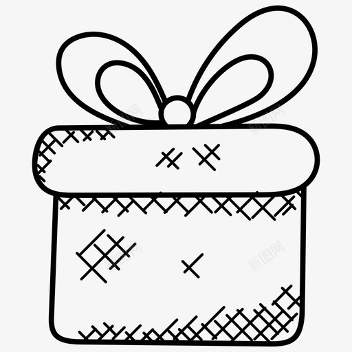 礼品盒生日礼物奖品图标svg_新图网 https://ixintu.com 丝带 奖品 情人节礼物 爱情和浪漫涂鸦图标 生日礼物 礼品盒