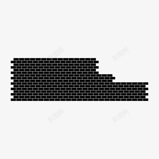 砖墙混凝土外墙图标svg_新图网 https://ixintu.com 外墙 混凝土 砖墙