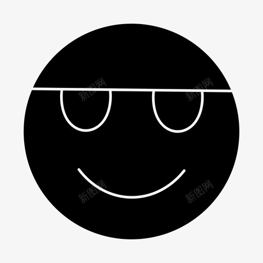 太阳镜表情符号脸图标svg_新图网 https://ixintu.com 太阳镜 笑脸 脸 表情符号
