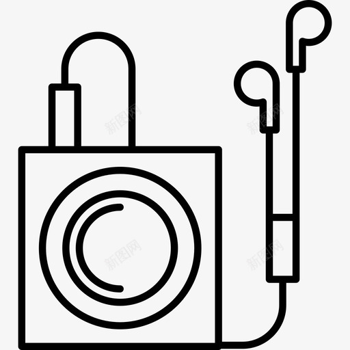 带耳机的IPod技术musicon图标svg_新图网 https://ixintu.com musicon 带耳机的IPod 技术