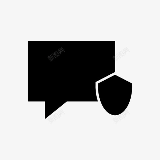 受保护的聊天块接口图标svg_新图网 https://ixintu.com 受保护的聊天 块 安全 接口 接口b