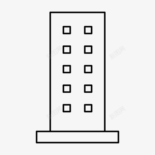 建筑扩音器公寓图标svg_新图网 https://ixintu.com 公寓 办公室 城市 建筑 扩音器