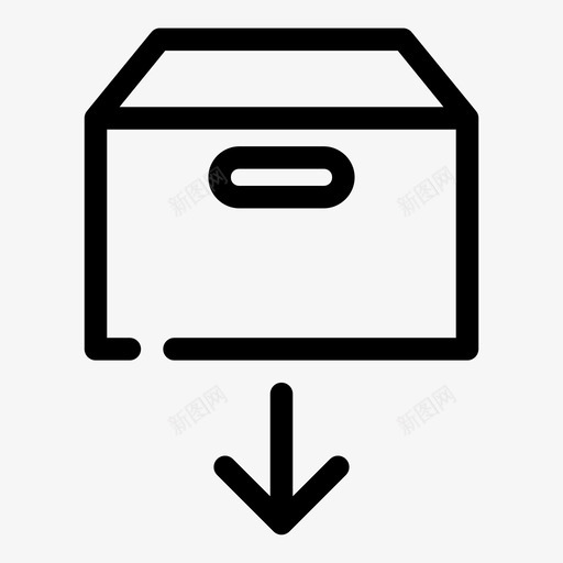 卸载包装包装箱发送图标svg_新图网 https://ixintu.com 上传 产品推广 包装箱 卸载包装 发送 运输