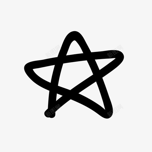 星形书签手绘图标svg_新图网 https://ixintu.com 书签 手绘 星形
