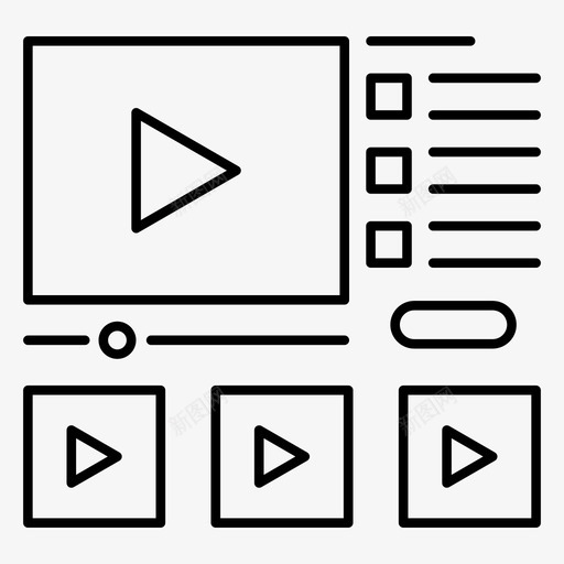教程教育在线图标svg_新图网 https://ixintu.com 在线 在线教育 学校 教程 教育 视频