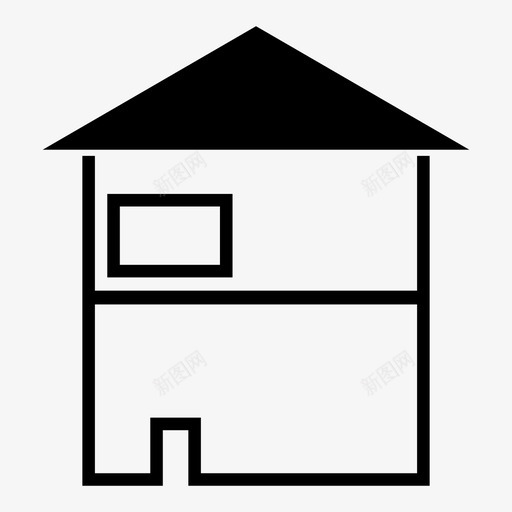 房子地址建筑物图标svg_新图网 https://ixintu.com 住所 地址 家 建筑物 房子