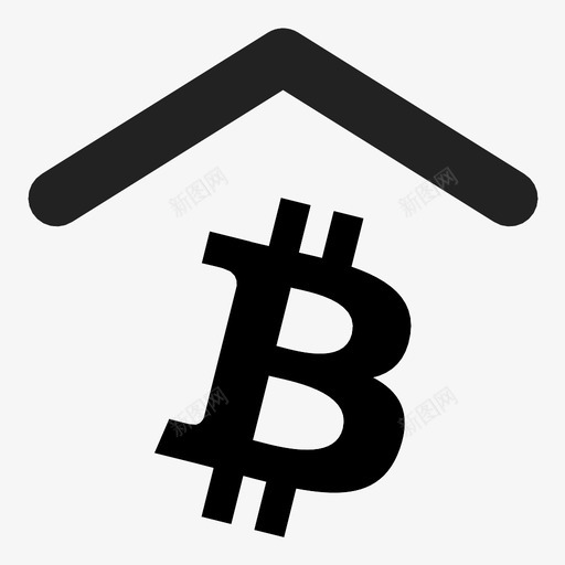 比特币上涨增加图标svg_新图网 https://ixintu.com 增加 比特币上涨