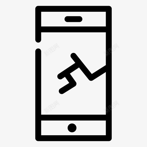 智能手机坏了破裂了损坏了图标svg_新图网 https://ixintu.com 其他 损坏了 智能手机坏了 破裂了