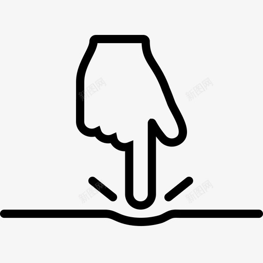 点击戳推图标svg_新图网 https://ixintu.com 戳 推 点击 真实 触摸