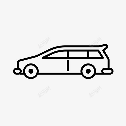 小型货车汽车经典图标svg_新图网 https://ixintu.com 复古 小型货车 汽车 汽车轮廓 经典 车库