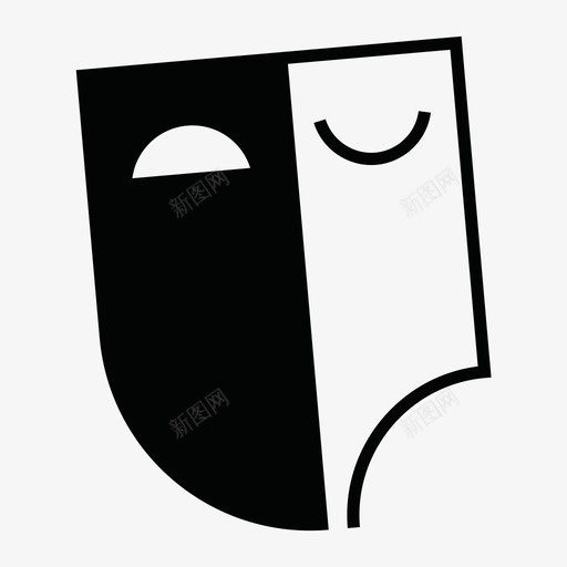 戏剧喜剧面具图标svg_新图网 https://ixintu.com 喜剧 悲剧 戏剧 艺术 面具