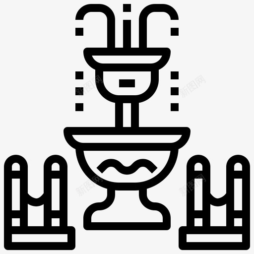 喷泉建筑和城市建筑图标svg_新图网 https://ixintu.com 喷泉 城市元素 建筑 建筑和城市 花园