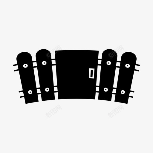 篱笆栅栏花园图标svg_新图网 https://ixintu.com 栅栏 树篱 篱笆 花园