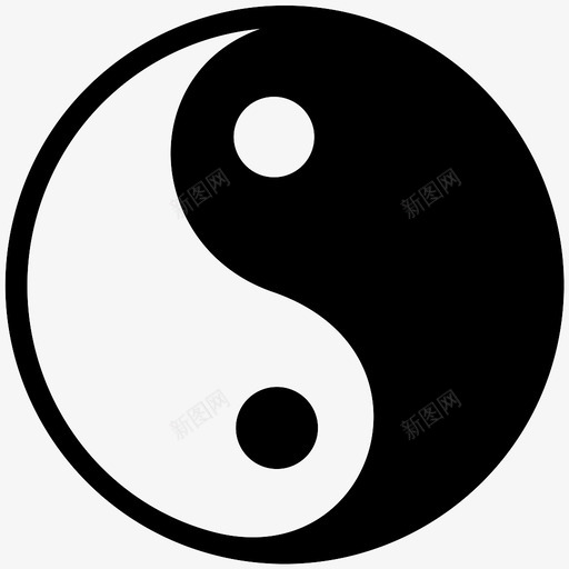 阴阳中国中国新年图标svg_新图网 https://ixintu.com 中国 中国新年 中国符号 阴阳 阴阳符号