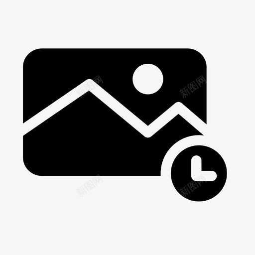 加载时钟相框图标svg_新图网 https://ixintu.com thineo相机和图片 图片 图片加载 时钟 照片 相框