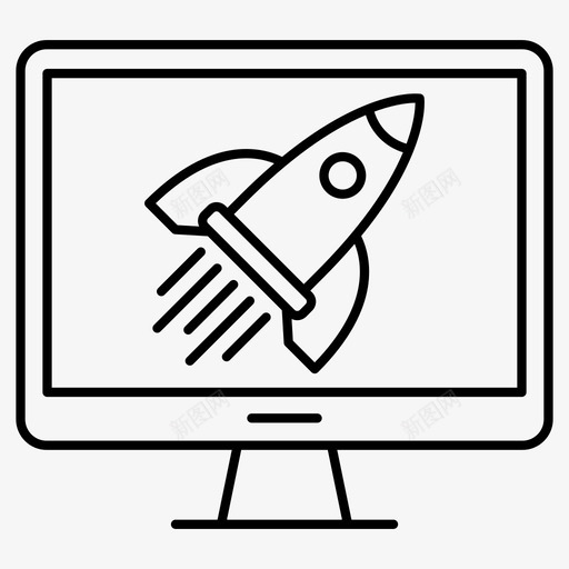 增长流量计算机优化图标svg_新图网 https://ixintu.com 优化 增长流量 搜索引擎优化 搜索引擎优化和网页优化第4卷 火箭 网页 计算机