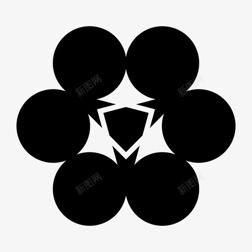 心花抽象心形场所图标svg_新图网 https://ixintu.com 心形场所 心花 抽象
