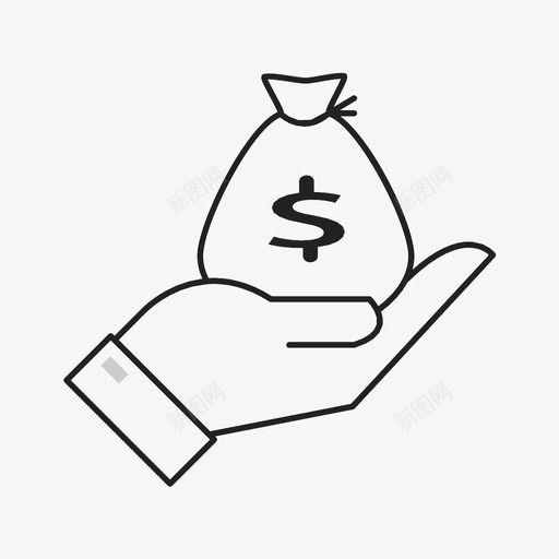 利润现金金钱图标svg_新图网 https://ixintu.com 利润 现金 金钱