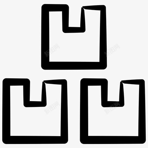 盒子盒子堆盒子叠起来图标svg_新图网 https://ixintu.com 墨水生意第9卷 盒子 盒子叠起来 盒子堆