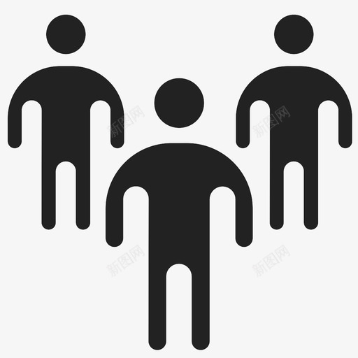 人团体团队图标svg_新图网 https://ixintu.com 人 团体 团队