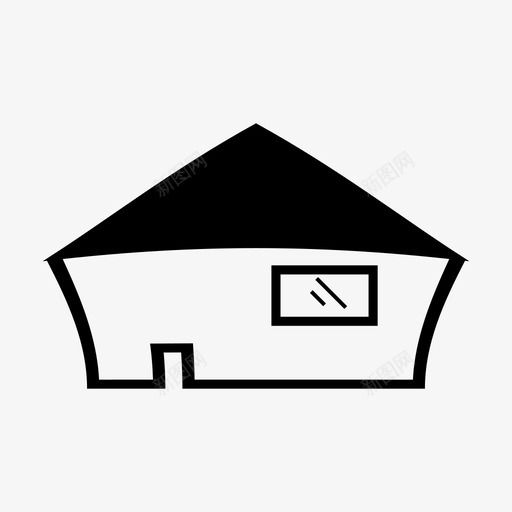 房子地址建筑物图标svg_新图网 https://ixintu.com 住所 地址 家 建筑物 房子