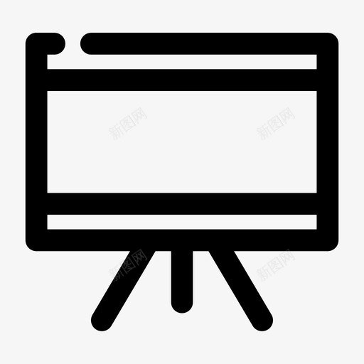 黑板画架演示图标svg_新图网 https://ixintu.com 学习 学校 演示 画架 黑板