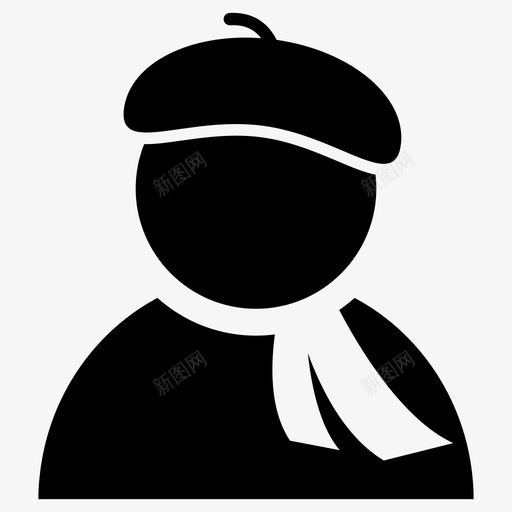 艺术家画家水彩画图标svg_新图网 https://ixintu.com 水彩画 画家 职业 艺术家