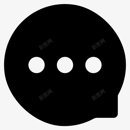 聊天收件箱消息图标svg_新图网 https://ixintu.com 信使 搜索引擎优化字形 收件箱 消息 聊天 语音气泡