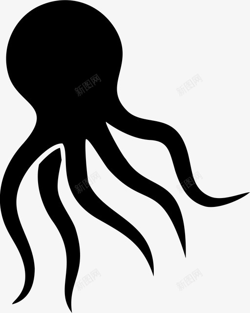 章鱼动物海海洋图标svg_新图网 https://ixintu.com 动物海 捕食者 海洋 章鱼 触角