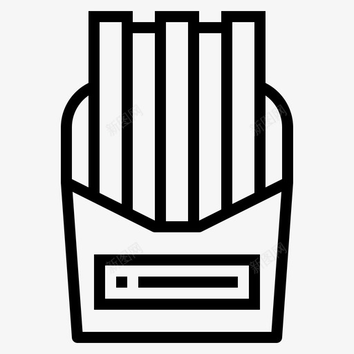 薯条快餐垃圾食品图标svg_新图网 https://ixintu.com 土豆 垃圾食品 快餐 薯条