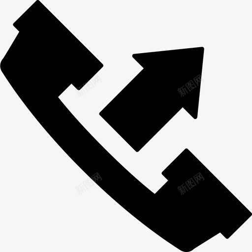 拨出电话箭头通讯图标svg_新图网 https://ixintu.com 拨出电话 电话 箭头 通讯 通讯可靠响应