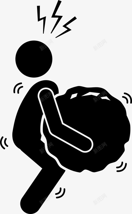 人扛大石头负重动图标svg_新图网 https://ixintu.com 人 人扛大石头 动 强壮 棒身材 武术身心极限训练 负重