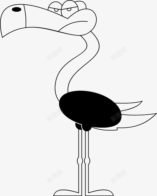 火烈鸟鸟图标svg_新图网 https://ixintu.com 火烈鸟 鸟
