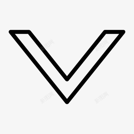 下V形按钮圆图标svg_新图网 https://ixintu.com 下V形 下箭头 圆 按钮 方向