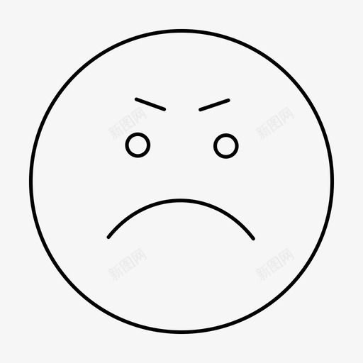 愤怒表情表情符号图标svg_新图网 https://ixintu.com 愤怒 笑脸 脸 表情 表情符号