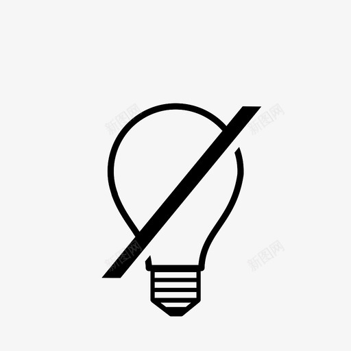 关闭灯泡白色照明图标svg_新图网 https://ixintu.com 关闭灯泡 插头 灯 灯泡 照明 白色