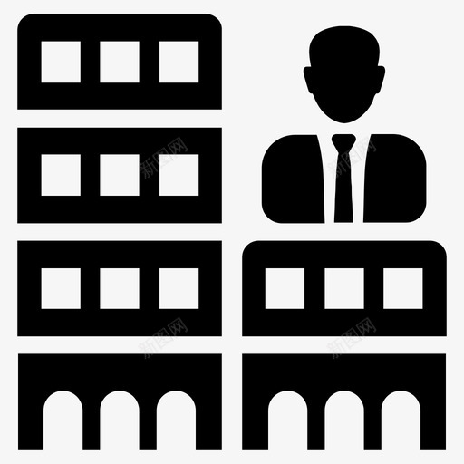 商务楼代理办公图标svg_新图网 https://ixintu.com 代理 办公 商务4套 商务楼 房地产