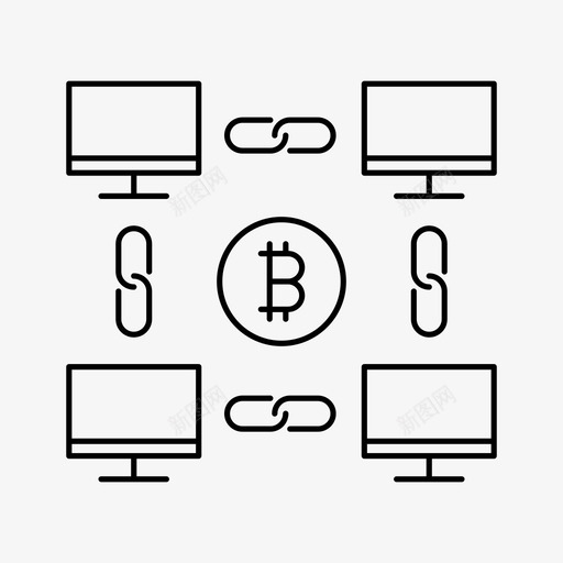 区块链p2p人对人图标svg_新图网 https://ixintu.com p2p 人对人 区块链 安全