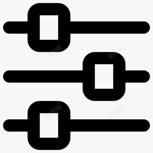 控制面板调整基本线图标svg_新图网 https://ixintu.com 基本线 控制面板 调整