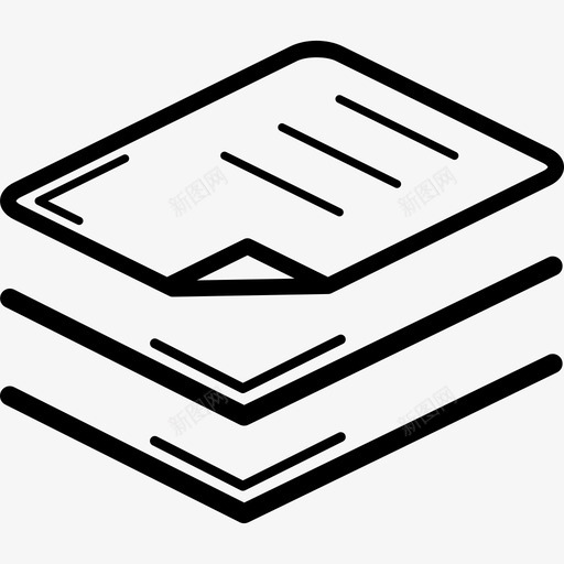 纸张堆叠界面通用图标打印svg_新图网 https://ixintu.com 界面 纸张堆叠 通用图标打印