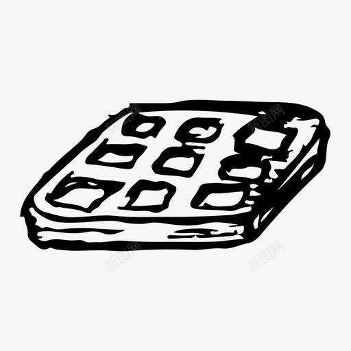 华夫饼面包房甜点图标svg_新图网 https://ixintu.com 华夫饼 甜点 素描 面包房 食物