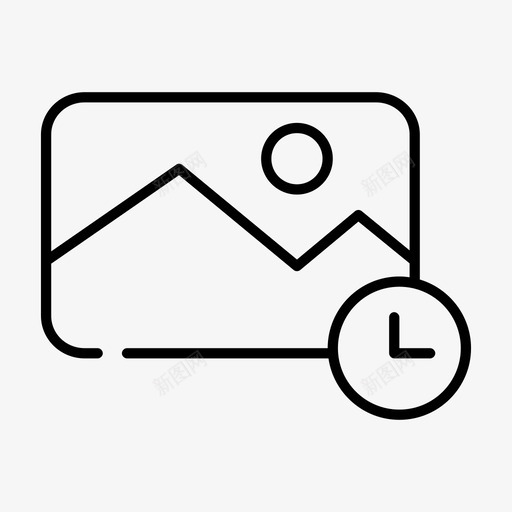 加载时钟相框图标svg_新图网 https://ixintu.com thineo相机和图片 图片 图片加载 时钟 照片 相框