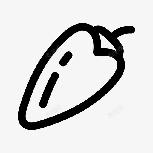 辣椒水果蔬菜图标svg_新图网 https://ixintu.com 水果 蔬菜 辣椒