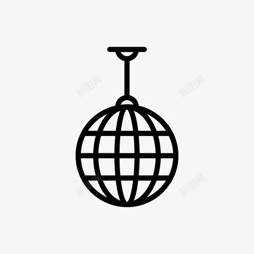 迪斯科舞会灯光镜子球图标svg_新图网 https://ixintu.com 派对 灯光 生日派对 迪斯科舞会 镜子球