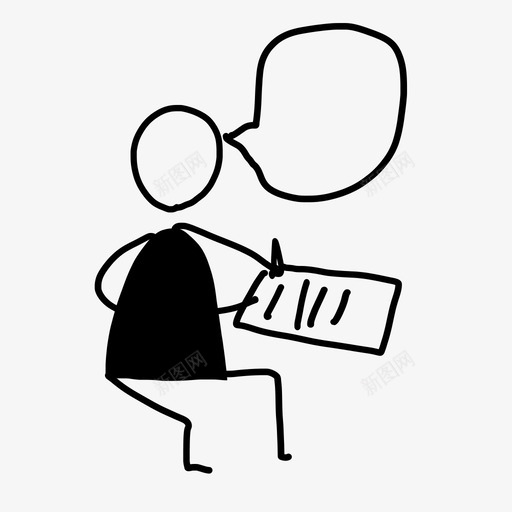 创意人写作与演讲人物形象图标svg_新图网 https://ixintu.com 人物形象 人物形象的手绘动态 创意人写作与演讲 工作 思维 设计