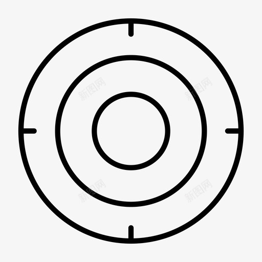 靶心圆圈飞镖图标svg_新图网 https://ixintu.com 区域 圆圈 圆形 基本薄 标靶 靶子 靶心 飞镖
