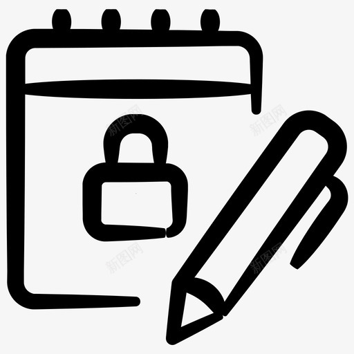 安全笔记记事本inky安全第一卷图标svg_新图网 https://ixintu.com inky安全第一卷 安全笔记 记事本