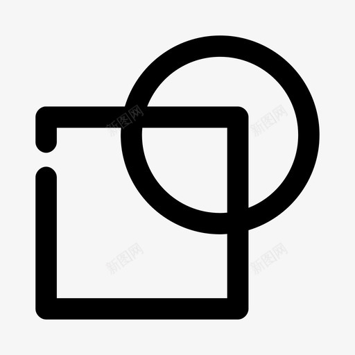 组合圆形形状图标svg_新图网 https://ixintu.com 公共ui间隙粗体 圆形 形状 方形 组合 解组